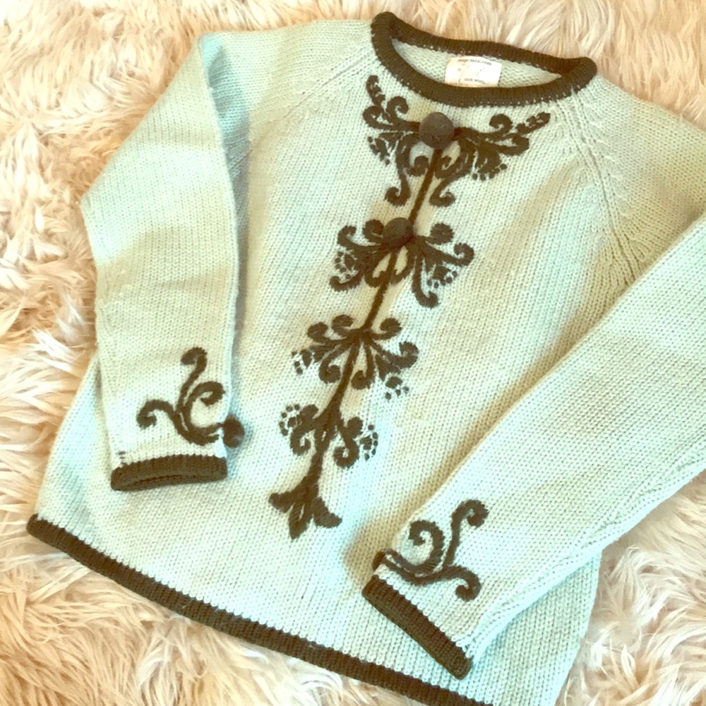 Vintage 1960’s Mint 💚 Green Wool Sweater!